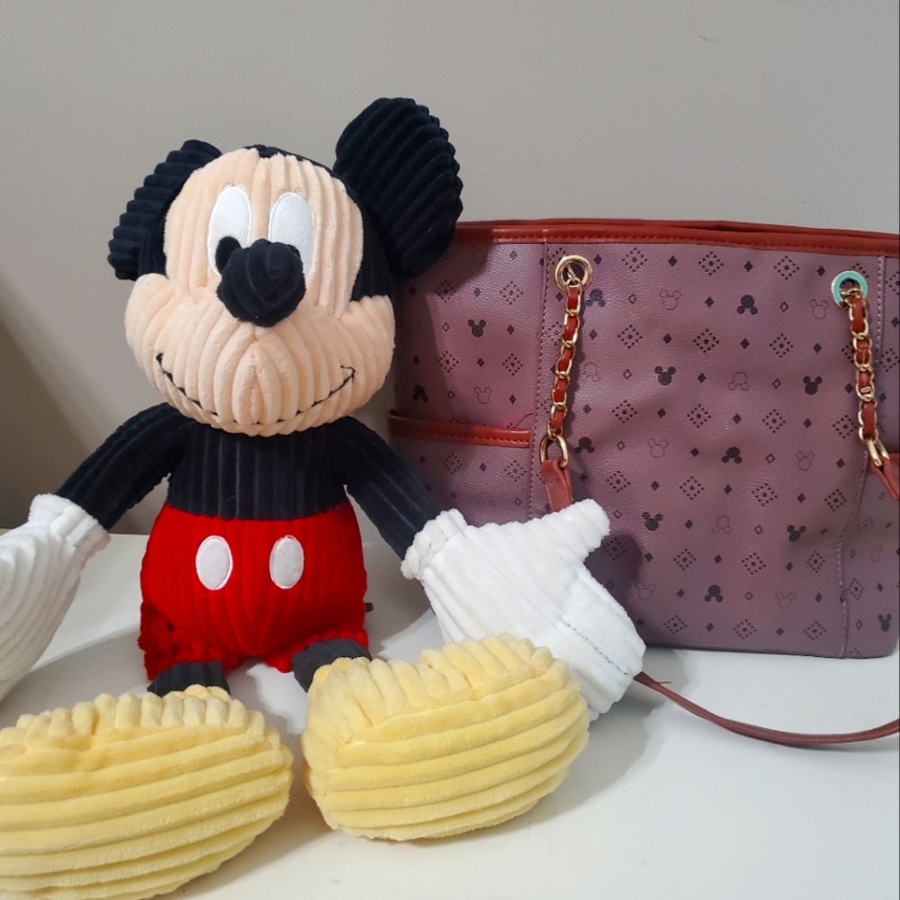 Mickey Mouse tote and Plush